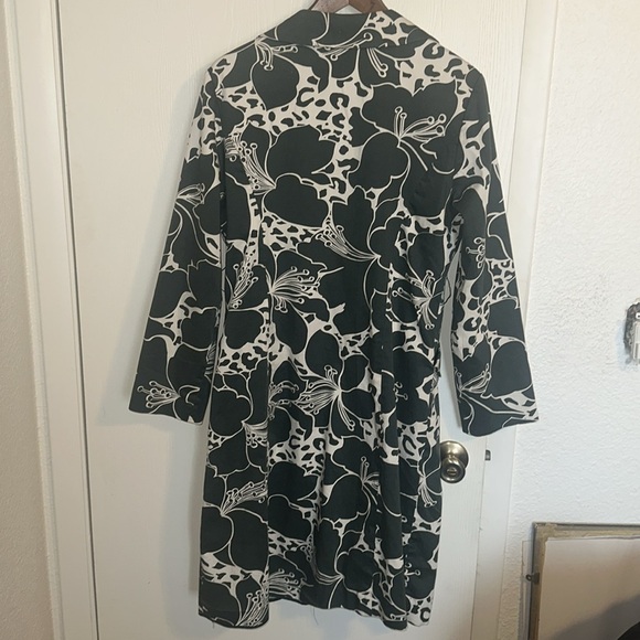 Lapis light summer patterned  fabric coat size L - Picture 6 of 7